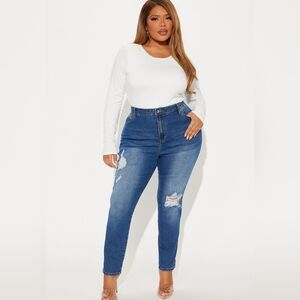 Fashion Nova Denim Jeans Classic Style NWT